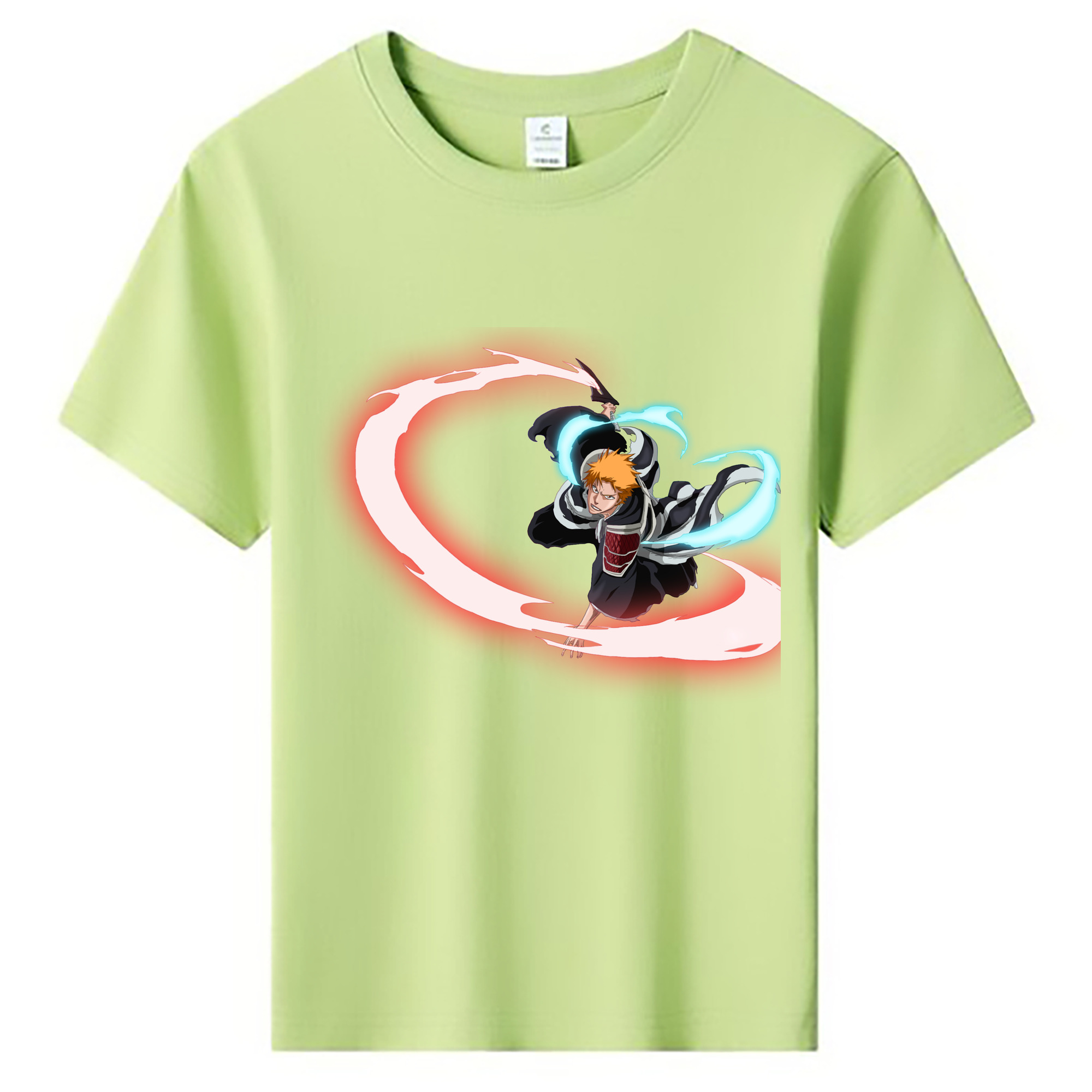 （画像用） ブリーチ 黒崎一護（くろさき いちご）BLEACH Kurosaki Ichigo 綿100％キッズTシャツ（フロントプリント）